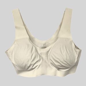 Knix Pull On Bra Light Cream Seamless Comfort Removable Pads Size XXL